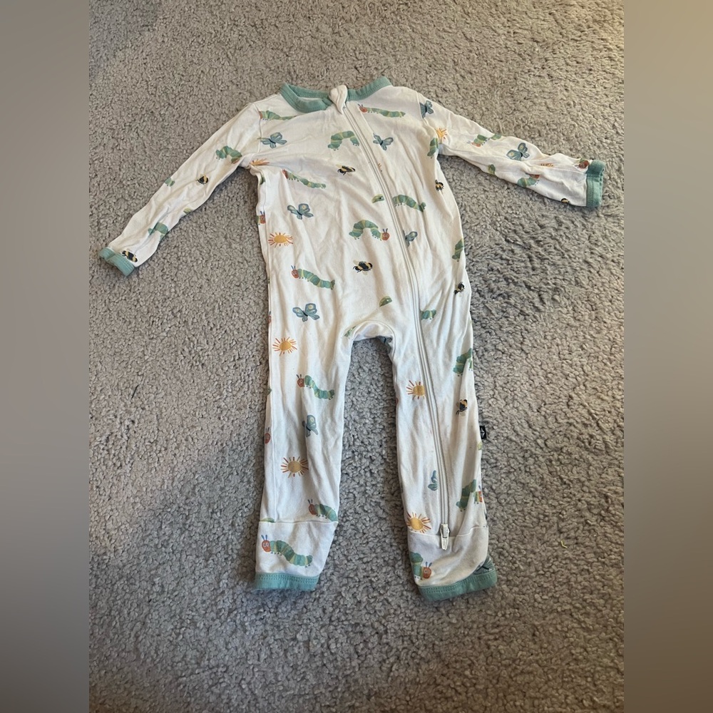 Kyte Baby x Eric Carle Hungry Caterpillar Bamboo Zipper Sleeper 6–12M - Picture 1 of 4
